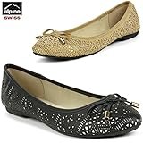 Alpine Swiss Womens Suede Lined Botanic Slip On Ballet Flats