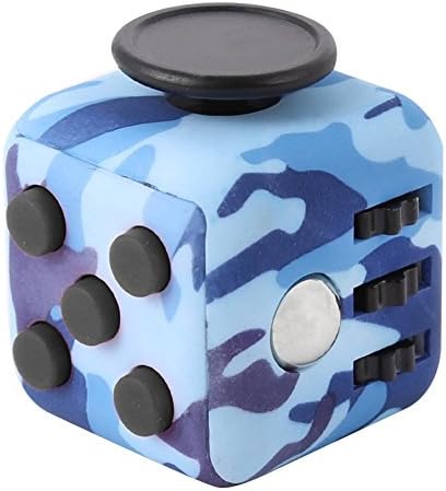 Omicu Fidget Cube Relieves Stress And Anxiety for Children and Adults Anxiety Attention Toy (camouflage Blue-Black)