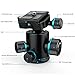 Andoer Tb81X Tripod Ball Head 360 Degree Rotating Panoramic Camera Quick Release Ball Head for Tripod Monopod Slider DSLR Camera with 3Pcs 1/4