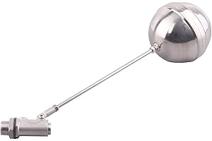 GOVALVE Stainless Steel Float Ball Valves - 1/2” NPT Male Thread Flow Control Float Sensor Valve Automatic Water Level Control Float For Tank Pond Water Tower