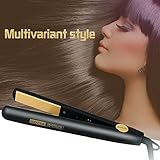ROZIA 2 in 1 Flat Hair Straightener Ceramic 3D Floating working plate-Worldwide voltage - black