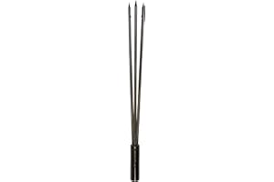 Scuba Choice 12" Stainless Steel 3-Prong Paralyzer Spear Tip – Replacement Pole Head for Spearfishing & Ice Fishing, 8mm Female Thread