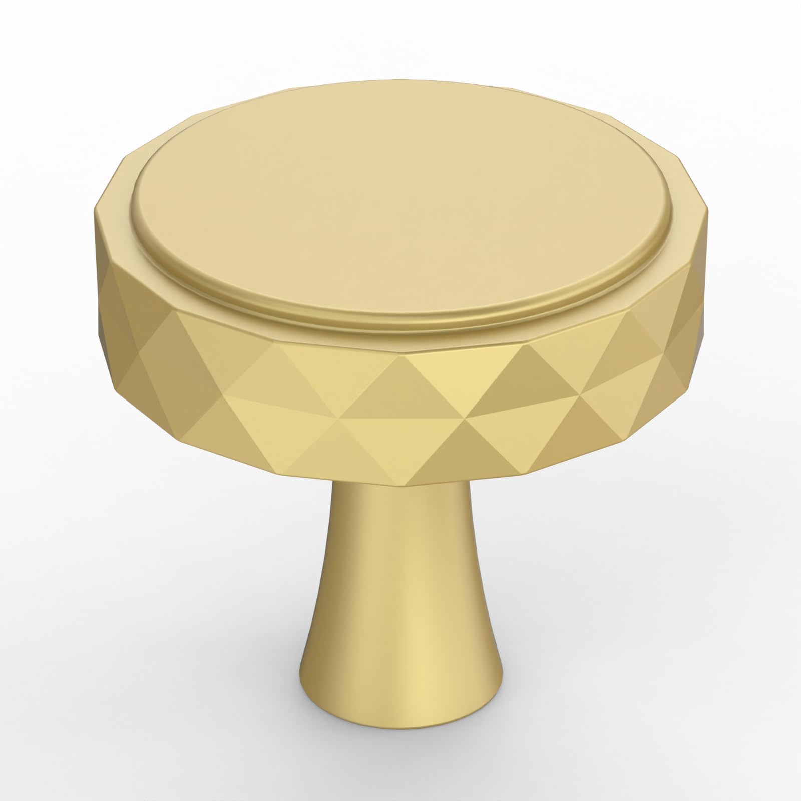 Amerdeco 10 Pack 1-1/5" (30mm) Brushed Gold Cabinet Knobs for Dresser Drawer Modern Knobs Gold Kitchen Cabinets Hardware AM013