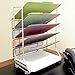 Seville Classics 6-Tray Iron Mesh Office Vertical Desktop/Wall Mount Organizer, Letter/A4 Size