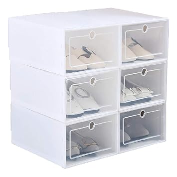 Zoeyeahi Transparent Plastic Shoe Box Flip Design Shoe Storage