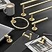 Gatco 1431B, Modern Rectangle Base Freestanding Toilet Paper Holder, 22.25”, Brushed Brass/Free Standing Toilet Tissue Holder Stand with Weighted Base