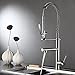 Fapully Touch On Kitchen Sink Faucet,Commercial Pull Down Pre-Rinse Spring Spray Swivel Spout Mixer Tap High Arc Faucet Brushed Nickel