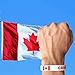 VEWCK Flag Silicone Bracelet Classic Bangle Letter pattern 40 countries 2-Pack (Canada-Red)