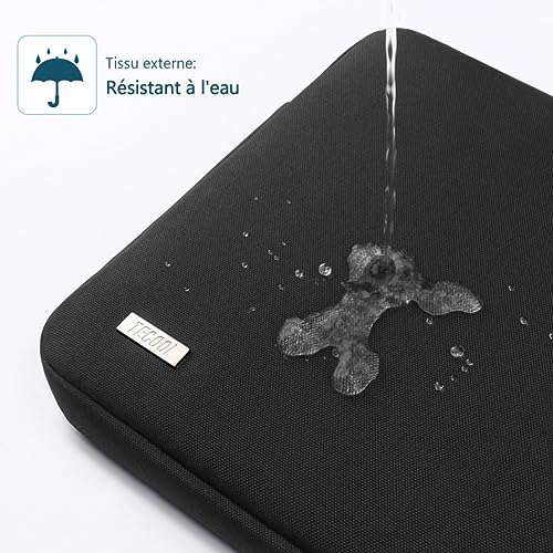 TECOOL 15 15.6 Inch Laptop Sleeve for 15.6 Inch HP Lenovo Dell Acer ASUS Chromebook Samsung Notebook, Protective Laptop Case 15.6 Inches Black