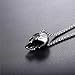 U7 Men Silver Black Gothic Skull Necklace Stainless Steel Chain Pendant, 22