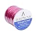 BEADNOVA 1mm Waxed Cotton Beading Cord Waxed String Wax Coating Cord for Jewelry Making 100 Yards Roll Spool, Fuchsia