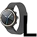 ZENWATCH 3 Band,Oitom Premium Woven Milanse Loop Stainless Steel Watch Band Strap for ASUS ZENWATCH 3 Smart Fitness Watch(Black Large 6.10