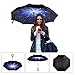 AWEOODS Inverted Umbrella Windproof Reverse Folding Double Layer Travel Cars Umbrella (Starry Sky)