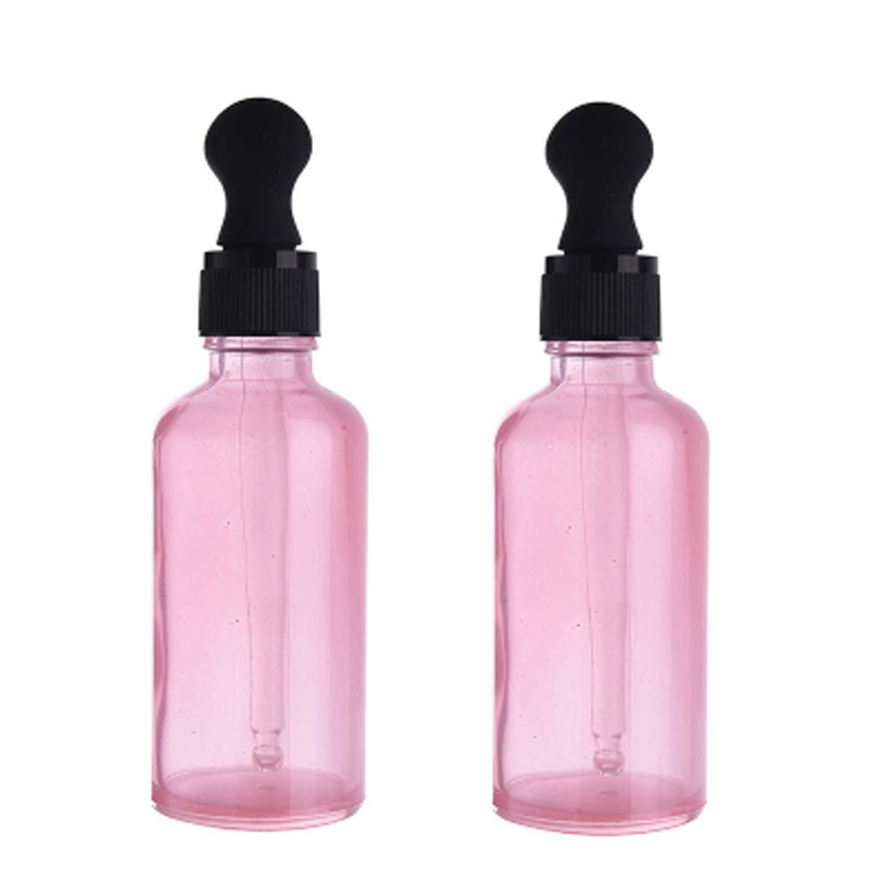 Download Amazon.com : 2Pcs Pink Glass Essential Oil Dropper Bottles ...