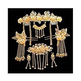 Chinese Ancient Bridal Hair Ornaments Wedding Hair Styling Earrings Sets Accessories Hairpin, #06