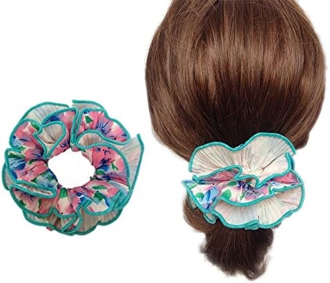 Elegant Large Flower Bilayer Chiffon Scrunchies Women's Chiffon Hair Scrunchies Hair Bow Chiffon Ponytail Holder