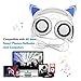 Cat Ear Headphones,DiceKoo Flashing Glowing Cosplay Fancy Cat Ear Headphones Foldable Over-Ear Gaming Headsets Earphone with LED Flash light for iPhone 6S,Anroid Mobile Phone (Black)