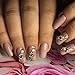 MIOBLET 300 Piece Mix Size SS3-SS30 Rose Gold Crystal Gem Nail Rhinestones Manicure Nail Gems Flatback Non Hotfix Glitter 3D Nail Art Gems Stones DIY Nails Decorations Rhinestone Accessories