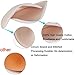 SERMICLE Bra Inserts 4 Pairs, Bra Pads Sewed Stitched Removable for Sports Bra B/C,C/D & D/E Cup Optional (Beige Round, B/C Cup)