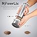PowerLix Salt And Pepper Grinder Set , 2 Manual Pepper Mill and Salt Mill Shakers With Adjustable Ceramic Grinder, Brushed Stainless Steel And Glass Construction, Ergonomic Design, Huge Capacity mills