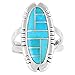 925 Sterling Silver Ring with Genuine Turquoise Sizes 6 to 11