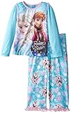 Disney Big Girls' Frozen Sisters Winter Sparkle Two-Piece Pajama Set