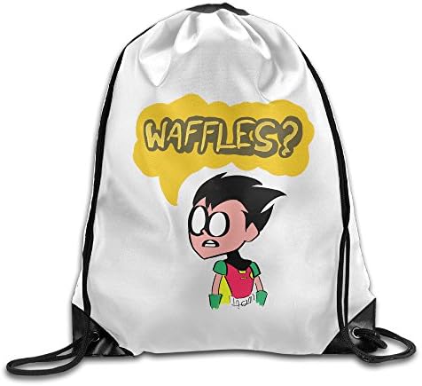 Teen Titans Go Robin Waffles Drawstring Backpack String Bags