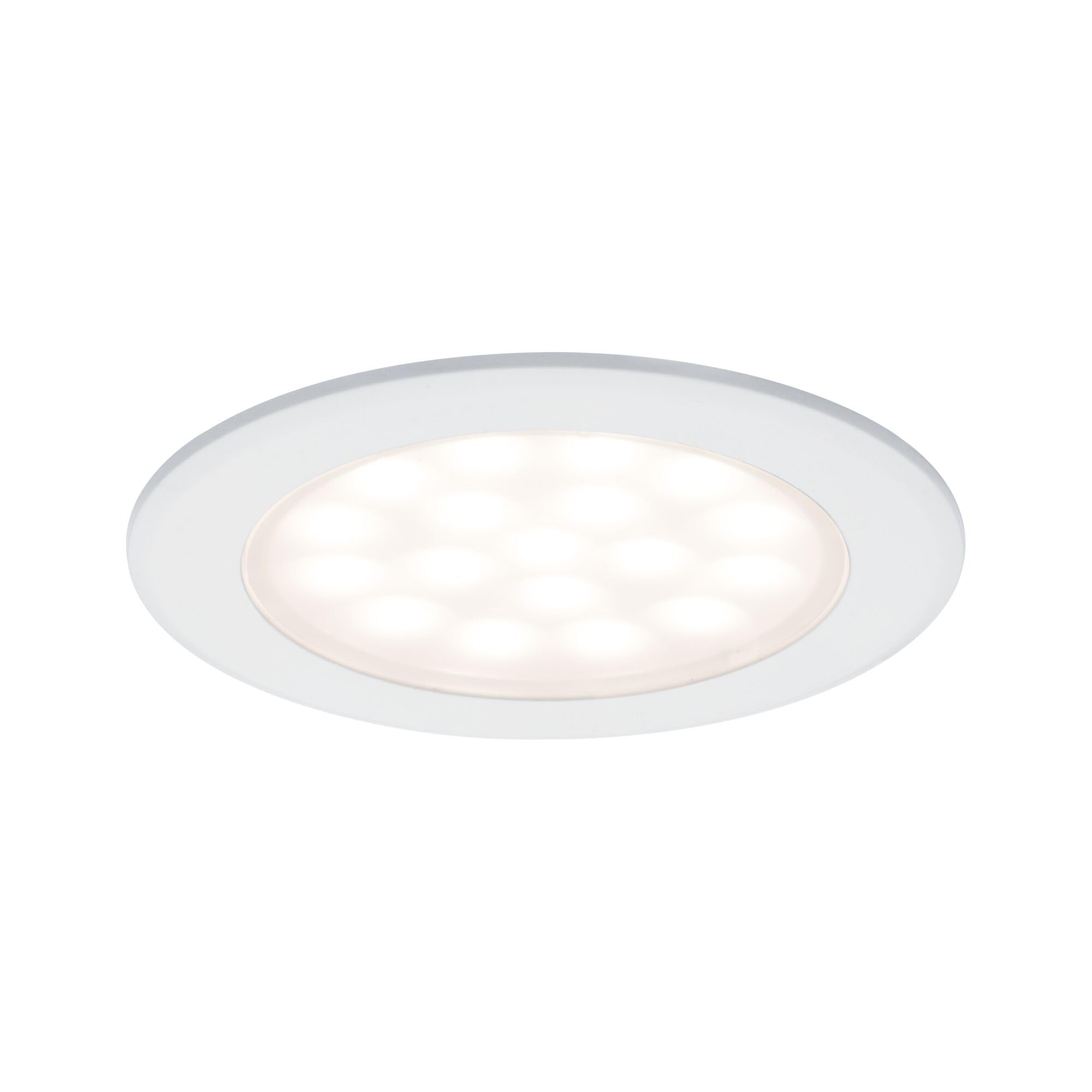 Paulmann 99921 LED Furniture luminaire recessed luminaire rnd incl. 2x2.5W Cabinet luminaire White matt Cabinet Light alu., Plastic Kitchen lamp 3000K