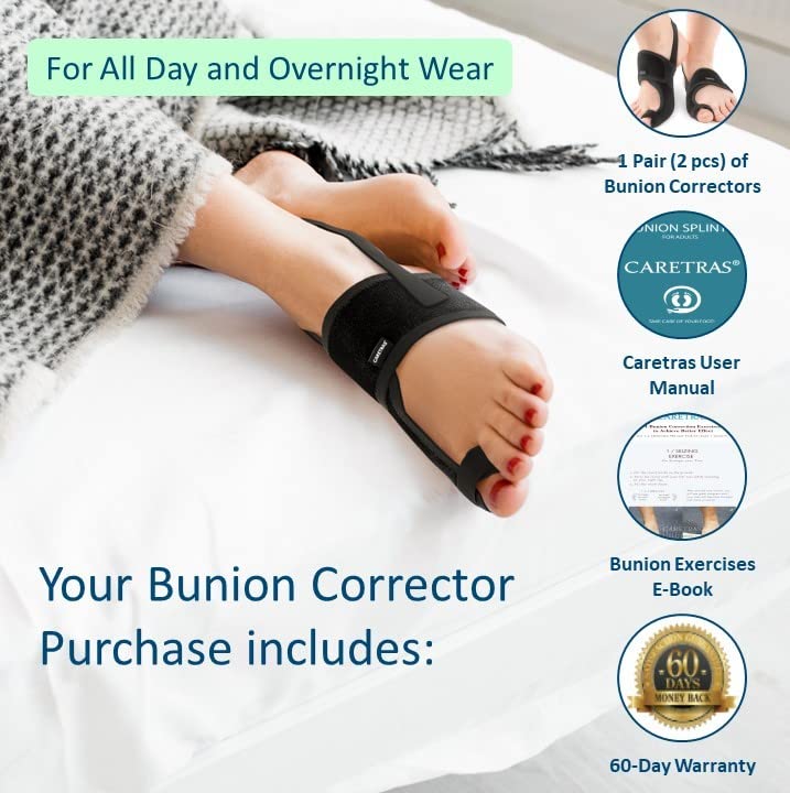 Caretras Bunion Corrector, Orthopedic Bunion Splint, Big Toe Separator