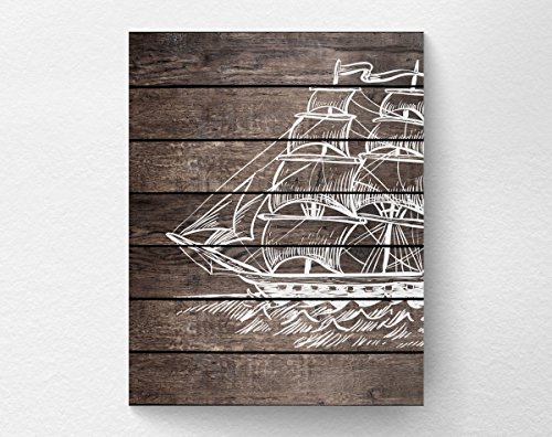 Amazon Com Sailboat Wall Art Print Nautical Home Decor Pirate