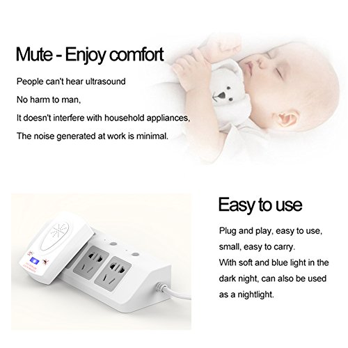 image for Pest Repeller With Night Light, Molie Ultrasonic Pest Repeller by Fini