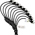 Etekcity 10 Pack Power Extension Cord Cable, 16AWG-13A, UL Listed, 2015 Upgraded Version (Black, 1-Foot)