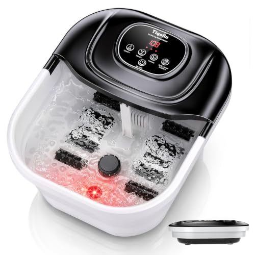Collapsible Foot Soaking Tub with Heat, Pedicure Foot Spa Bath Massager with