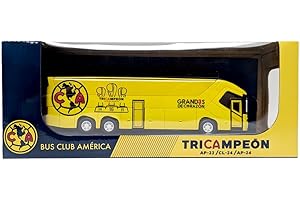 SOCKERS Club América Official Collectible Miniature Team Bus – Premium Die-Cast Soccer Bus Toy with Friction-Power Engine – Pull-Back & Go – Licensed Football Merchandise & Fan Display Model