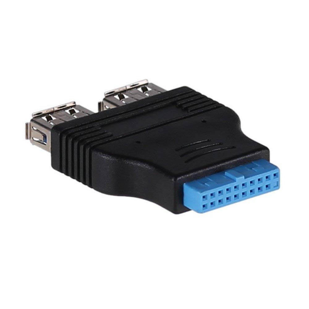 Akyga AK-CA-58 2x USB 3.0 A Female/USB 19 Pin Female Adapter Motherboard