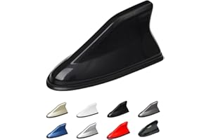 WELCAPAC Car Shark Fin Antenna Cover, Roof Aerial Base AM/FM Radio Signal for Car SUV Truck, Vehicle Shark Size 6.3 * 3 * 2.7 Inch Measure if it can cover The old antenna (Black)