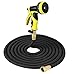 Lifecolor 50' Expanding Hose Stretch Hosepipe, 9 Functions Sprayer, Strongest Expandable Garden Hose With Double Latex Core, Solid Brass Connector and Extra Strength Fabric for Car Garden Hose Nozzle