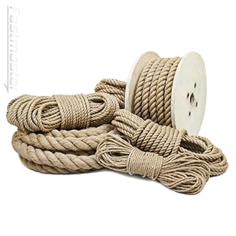 Juteseil 36 Mm, 25 M Lang – Naturbelassen, Gedreht, Für Dekoration, Garten & Tauziehen
