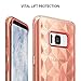 Ringke Air Prism Compatible with Galaxy S8 Plus Case 3D Vogue Design Chic Ultra Rad Pyramid Diamond Pattern Flexible Jewel Textured Protective TPU Cover for Galaxy S8 Plus - Rose Gold
