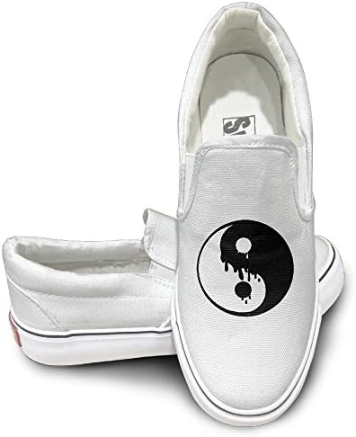 Men &amp; Women Yin Yang Ring High Top Sneakers Canvas Shoes Design Sport Shoes Classic White 43