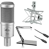 Heil Sound PR 40 Dynamic Cardioid Studio Microphone Bundle with PRSM Shock Mount, Two-Section Broadcast Arm and Microphone Cable