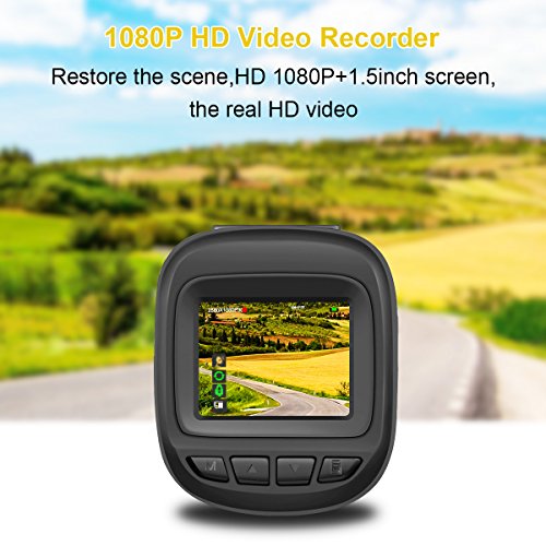 Car Dash Cam / Dash Camera, CarPuride Mini FHD 1080p Dashboard Camera Car DVR Video Recorder with Night Vision, 168°Wide Angle, G-sensor, Loop Recording, Motion Detection - Thumbnail 5