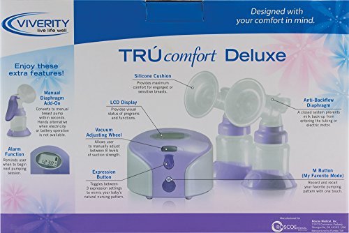 Amazon Com Viverity Ros Dbdx Trucomfort Deluxe Double Electric Breast Pump With Manual Pump Option Industrial Scientific