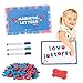 FOOZZILLA Magnetic Letters and Numbers Kit 286 Pcs with Double Side Magnetic Board - Foam Alphabet Letters for Kids Learning ABC and Classroom Educactional Spelling with Storage Box