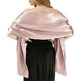 MLMW Shawls and Wraps for Evening Dresses Satin Shawl Wraps for Women Extra Long Wedding Shawls for Bridal Party
