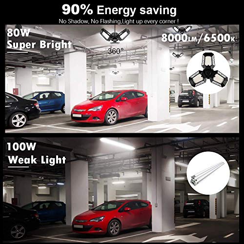 1 LED+Garage+Ceiling+Light+Deformable