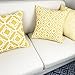 Slow Cow Embroidery Decor Throw Pillow Cover Yellow Decorative Cushion Cover 18x18 Inches