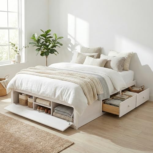 Merax Queen Platform Storage Bed
