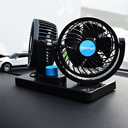 Mua Electric Car Fans 360° Rotatable Dual Blade 2 Speed 12 Volt DC Fan with 6FT Cord