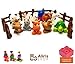 Aliris 10 Farm Animals - 5 Fences - Family Pets Figures for Toddler - Compatible with Leading Brand Building Bricks